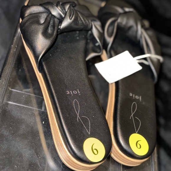 Joie Black Satin Bow Sandals - Picture 3 of 11